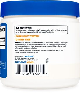 Foto 4 | Suplemento Nutricost L-tirosina En Polvo 100 G (100 Porciones) - Venta Internacional.