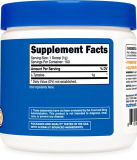 Foto 5 | Suplemento Nutricost L-tirosina En Polvo 100 G (100 Porciones) - Venta Internacional.