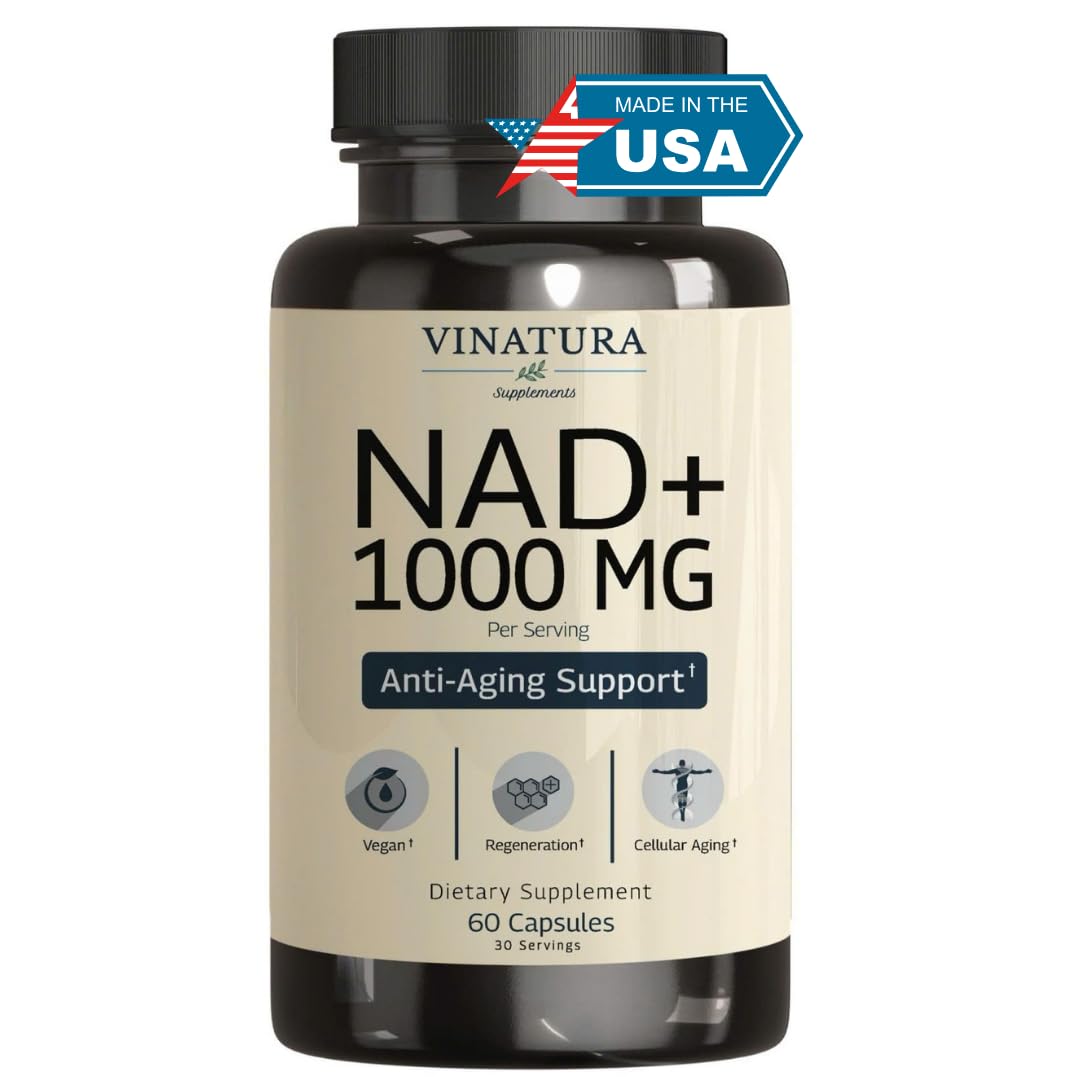 Foto 1 | Suplemento Vinatura Nad 1000 Mg De Nad Puro Antienvejecimiento 60 Cápsulas - Venta Internacional.