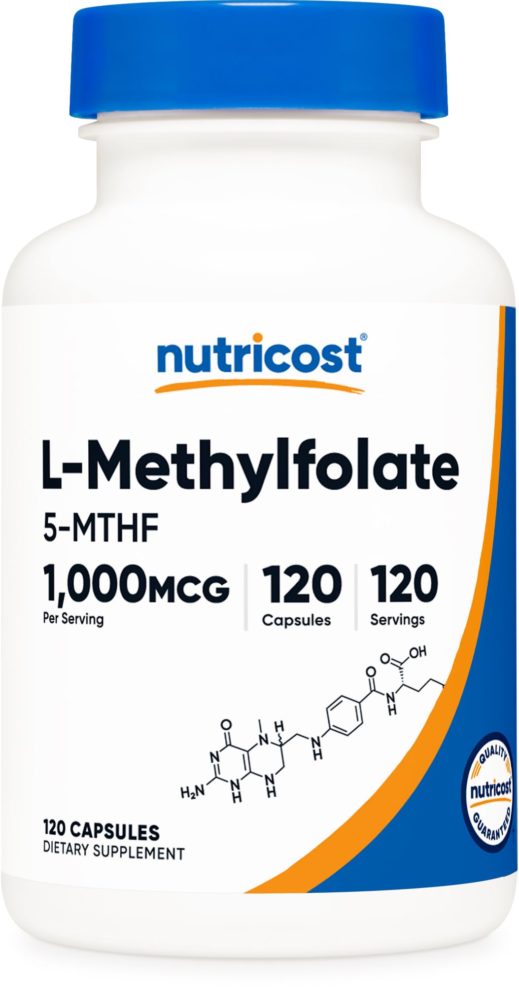 Foto 2 pulgar | Suplemento Nutricost De Metilfolato, 1000 Mcg, 120 Cápsulas - Venta Internacional.