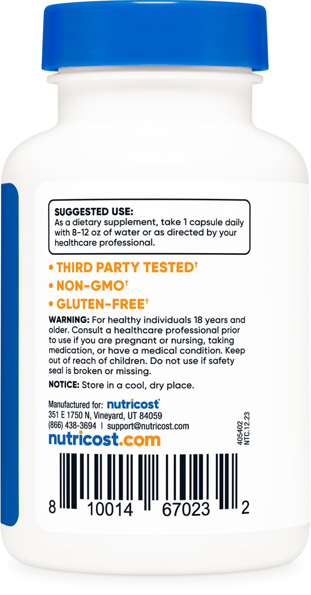 Foto 5 pulgar | Suplemento Nutricost De Metilfolato, 1000 Mcg, 120 Cápsulas - Venta Internacional.