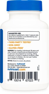 Foto 4 | Suplemento Nutricost De Metilfolato, 1000 Mcg, 120 Cápsulas - Venta Internacional.