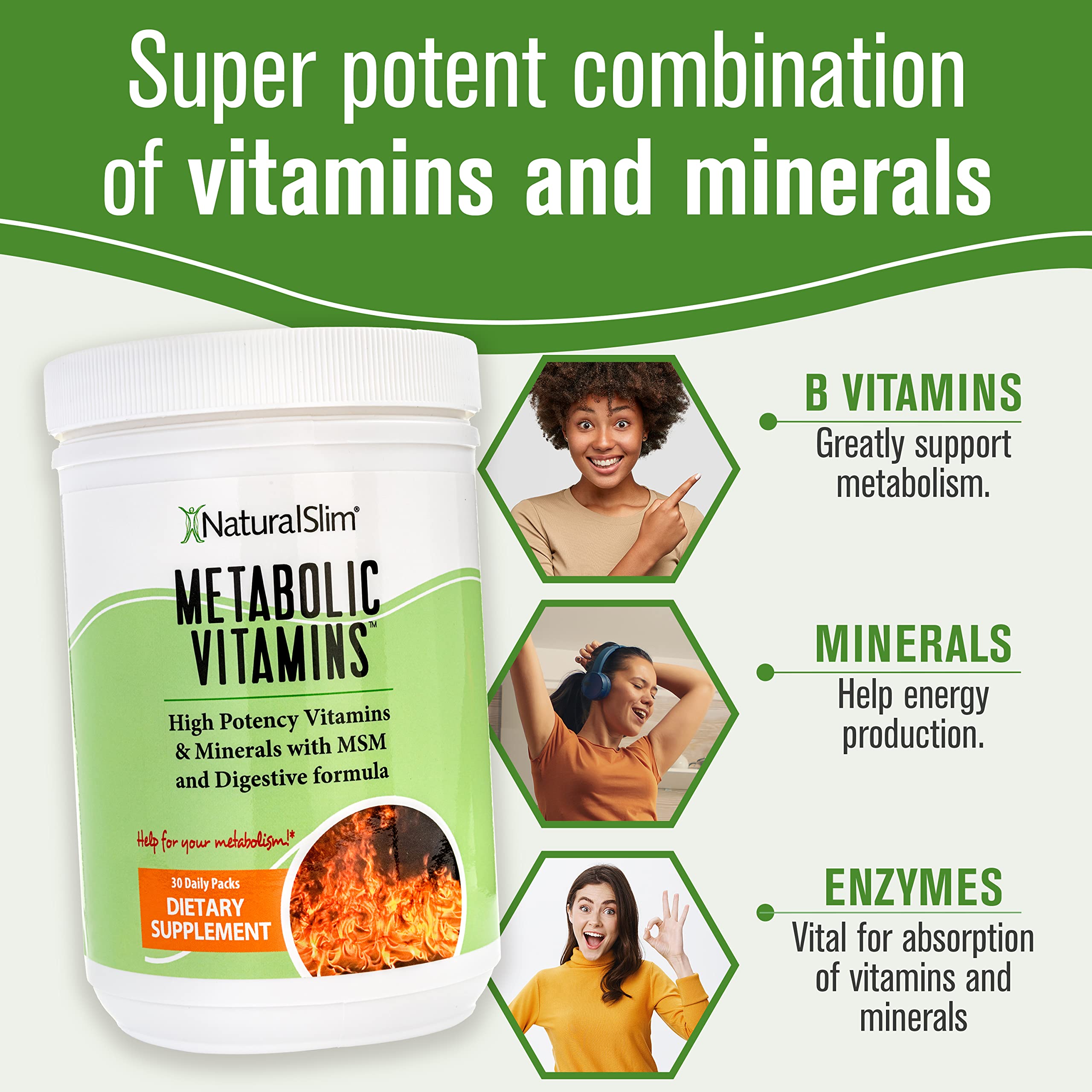 Foto 6 pulgar | Suplementos Naturalslim Metabolic Vitaminas 30 Cápsulas - Venta Internacional.