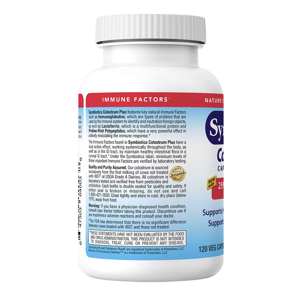 Foto 4 pulgar | Suplemento Symbiotics Colostrum 120 Cápsulas Vegetales - Venta Internacional.