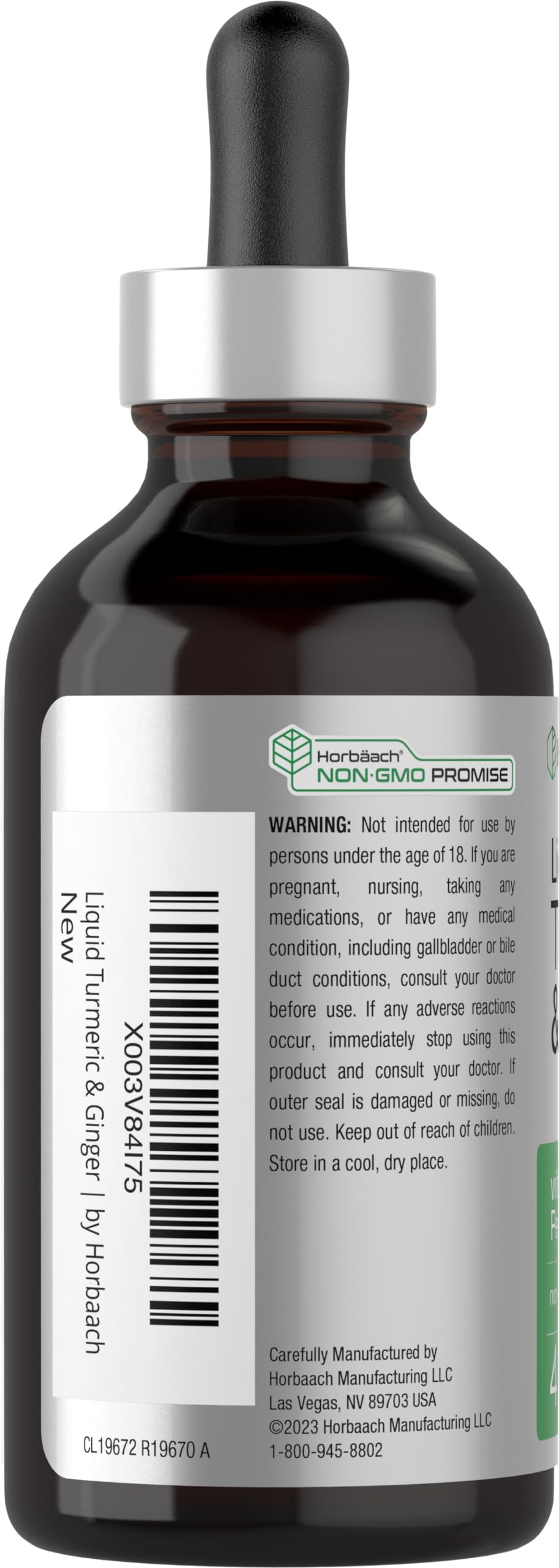 Foto 4 pulgar | Suplemento Horbäach De Cúrcuma Y Jengibre De 120 Ml Con Pimienta Negra - Venta Internacional.