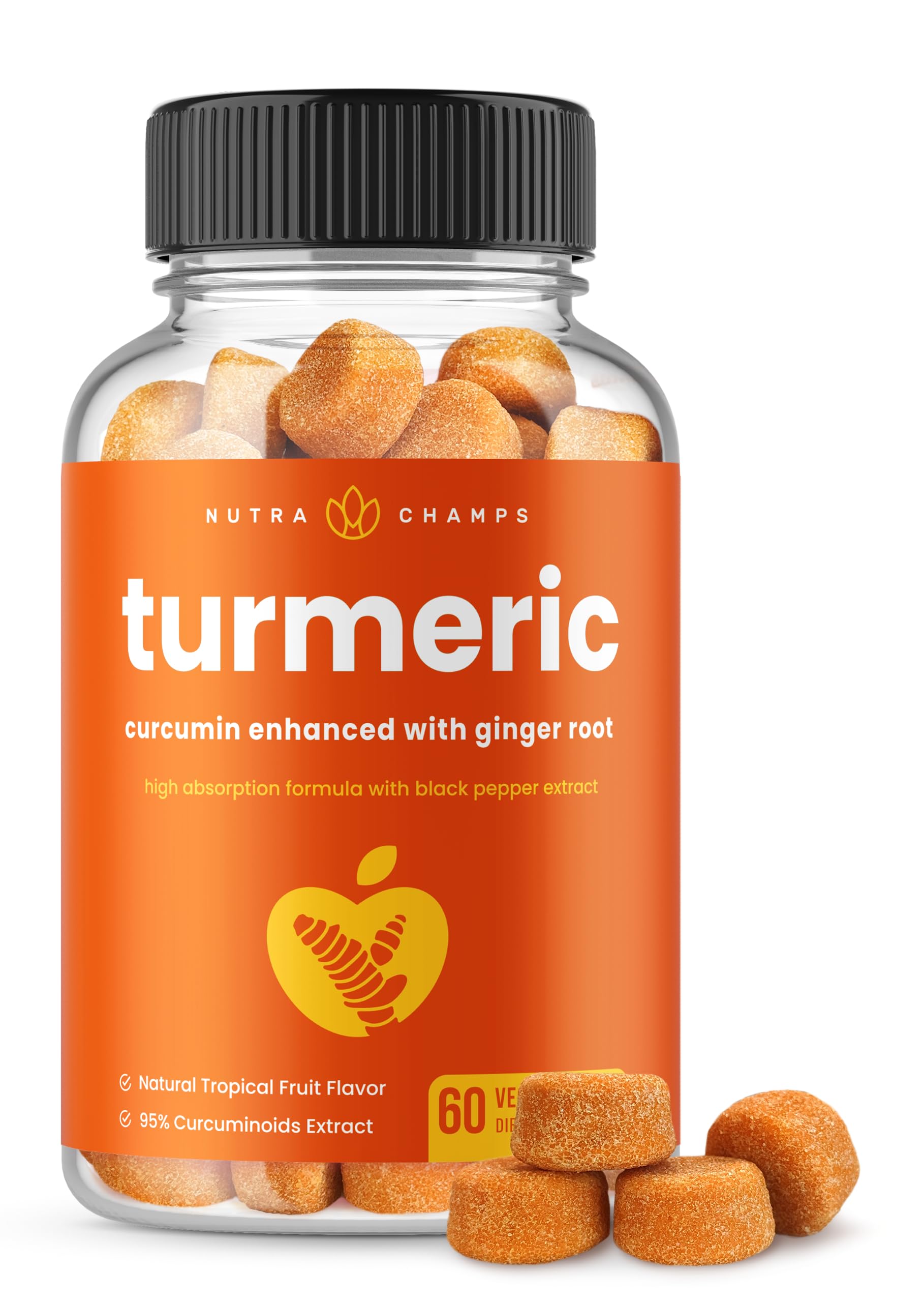 Foto 2 pulgar | Suplemento Nutrachamps Turmeric Gummies 95% Curcuminoides - Venta Internacional.