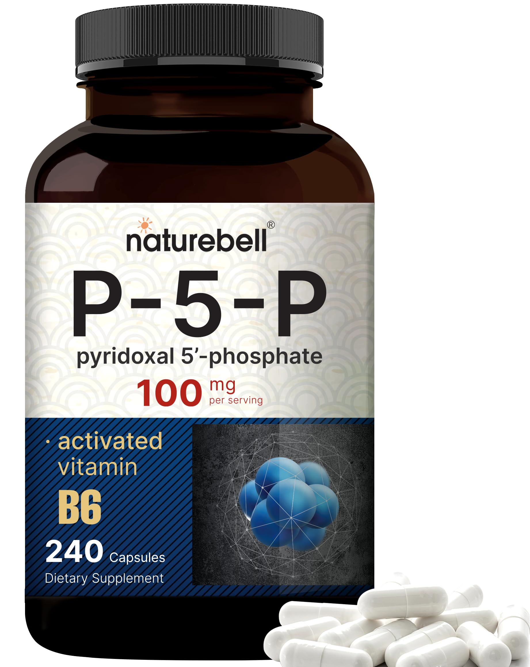 Foto 2 pulgar | Suplemento Naturebell P5p De Vitamina B6 100 Mg 240 Cápsulas - Venta Internacional.