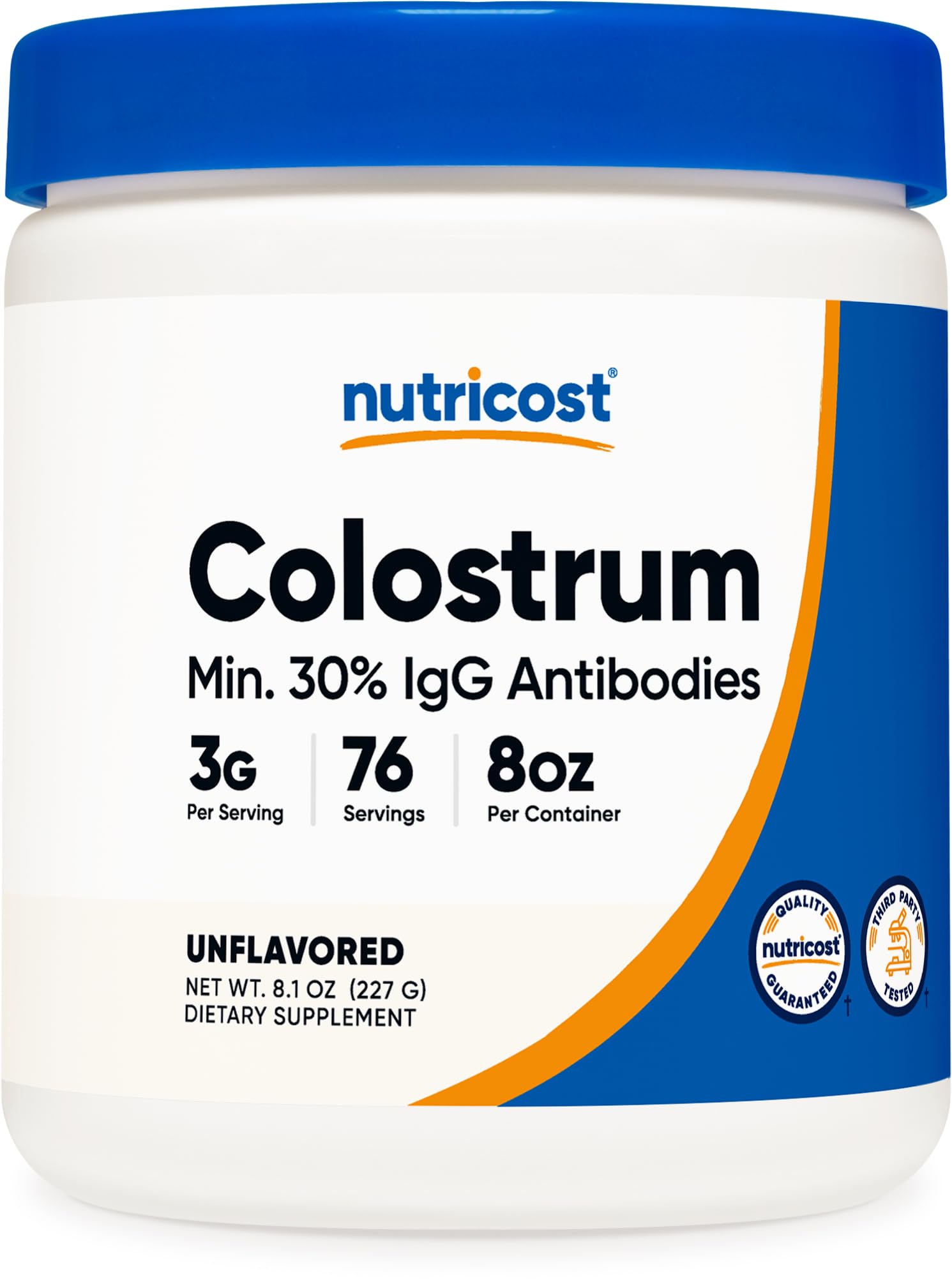 Foto 2 pulgar | Suplemento De Calostro En Polvo Nutricost, 240 Ml, 30% De Anticuerpos Igg - Venta Internacional.