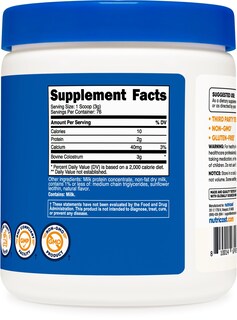 Foto 5 | Suplemento De Calostro En Polvo Nutricost, 240 Ml, 30% De Anticuerpos Igg - Venta Internacional.