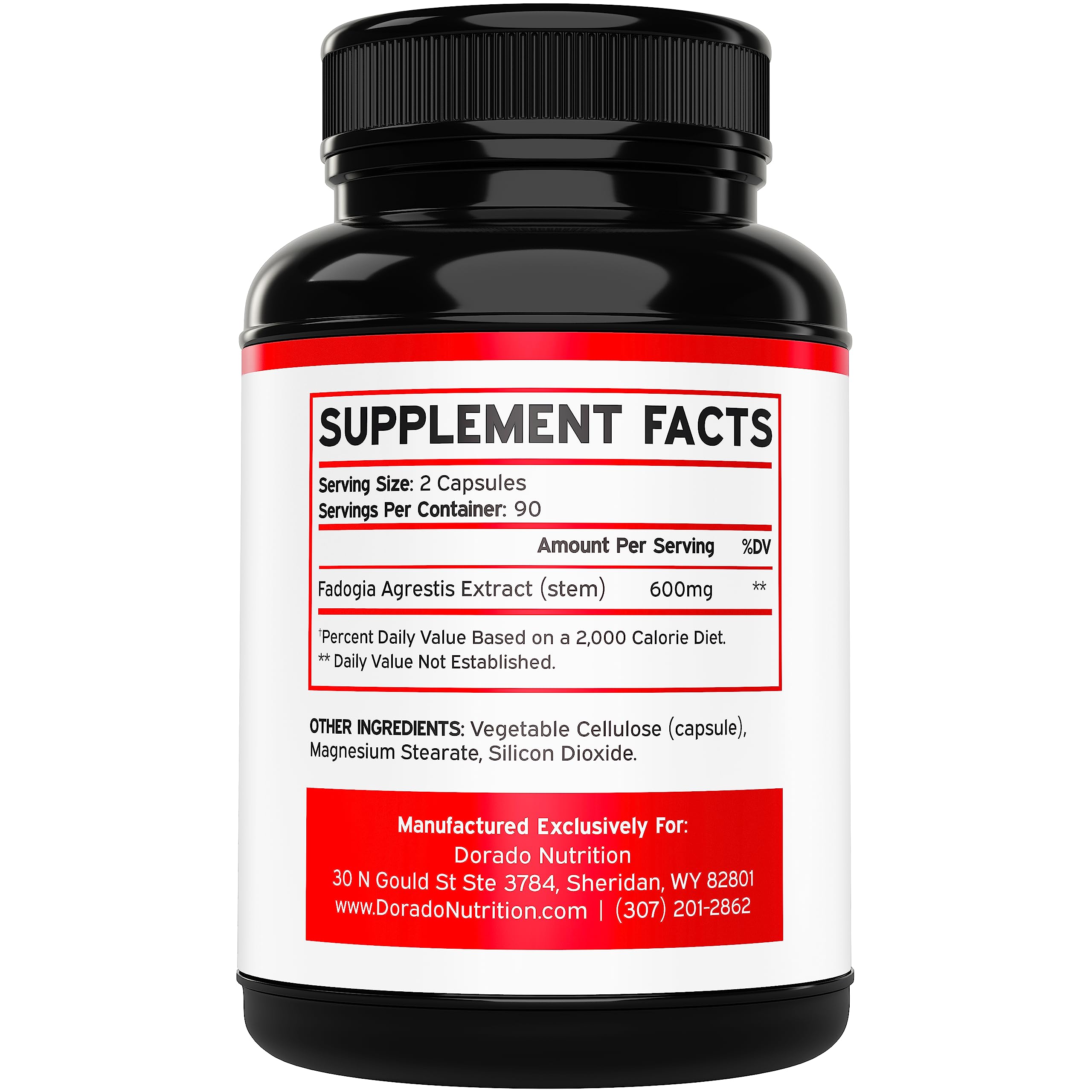 Foto 3 pulgar | Suplemento Dorado Nutrition Fadogia Agrestis 600 Mg X 180 Cápsulas - Venta Internacional.