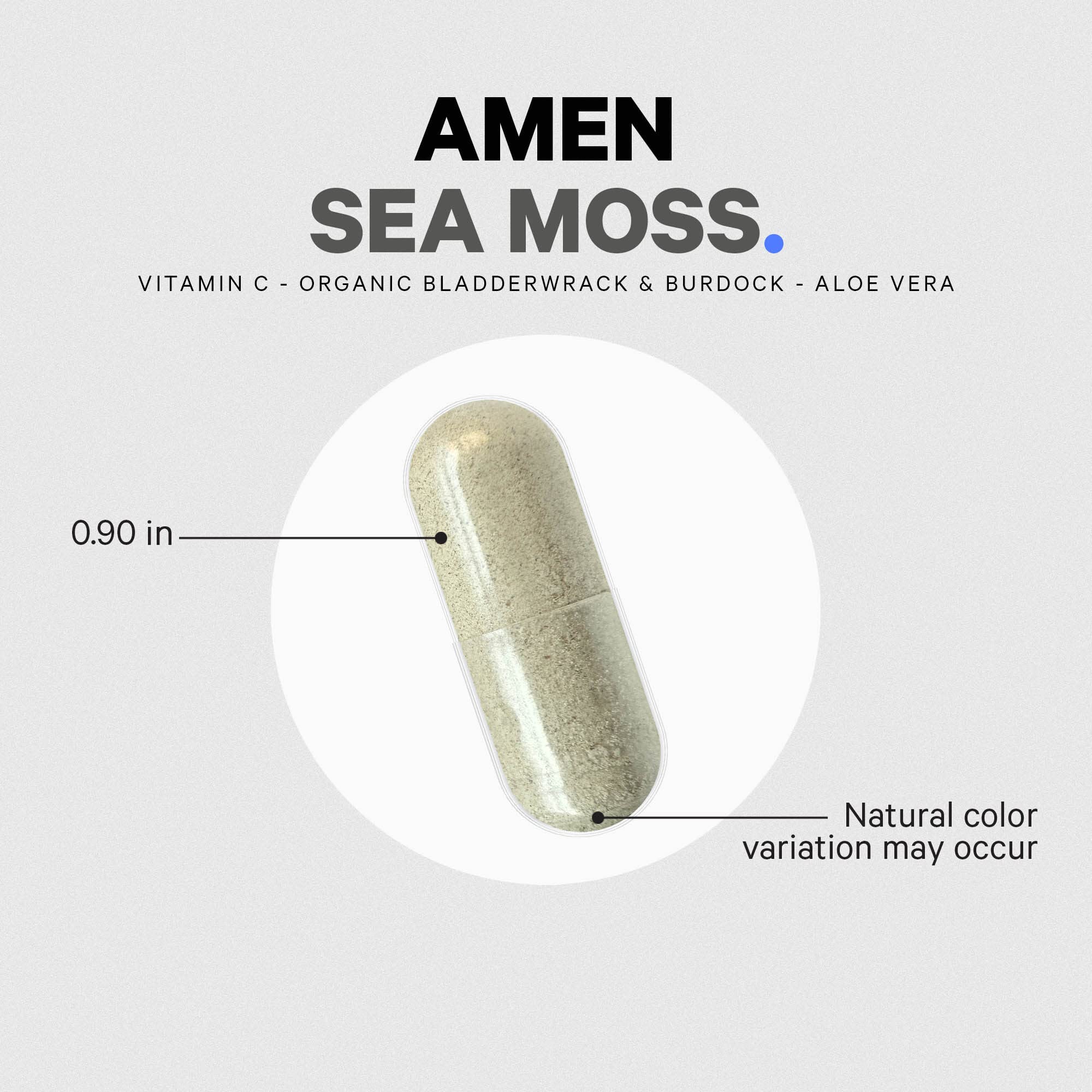 Foto 7 pulgar | Suplemento Amen Sea Moss 1000 Mg Con Fucus Y Bardana - Venta Internacional.