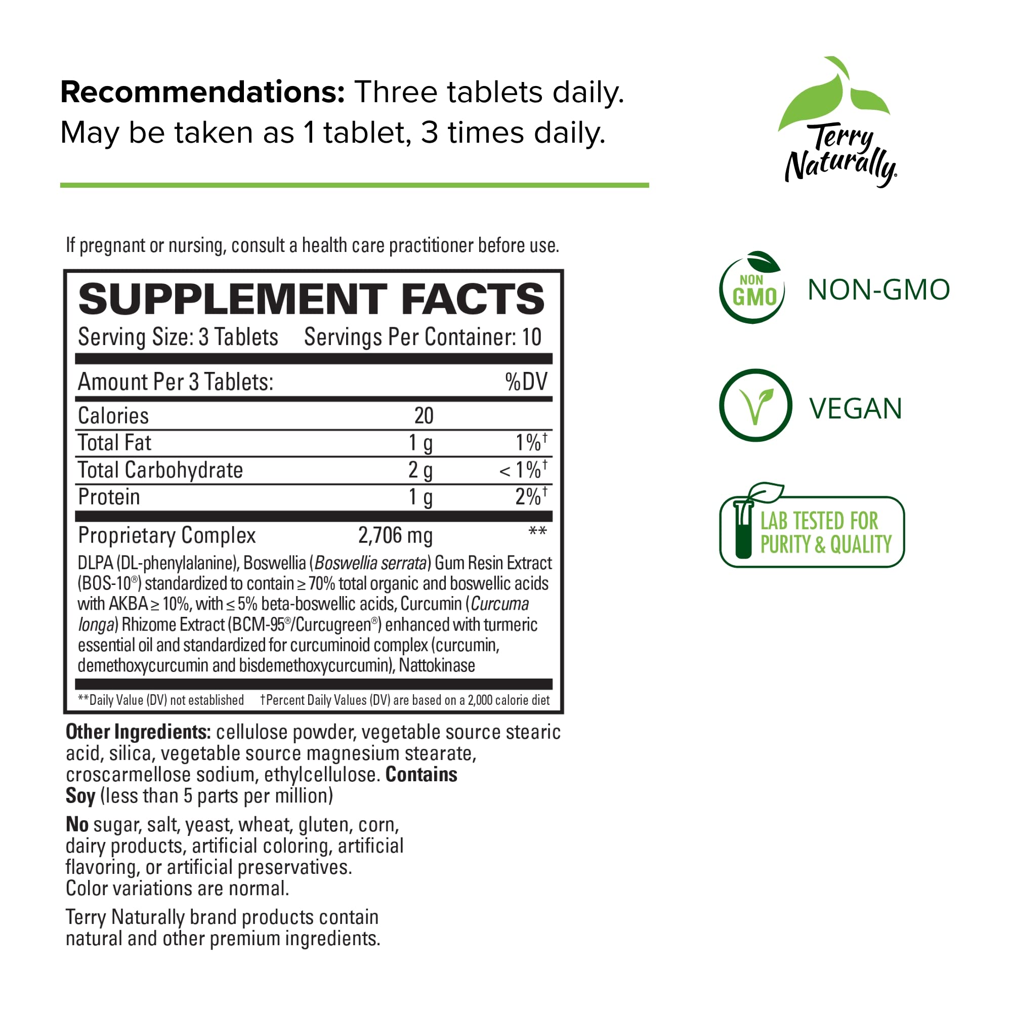 Foto 3 pulgar | Suplemento Terry Naturally Curamin Extra Strength 30 Comprimidos - Venta Internacional.
