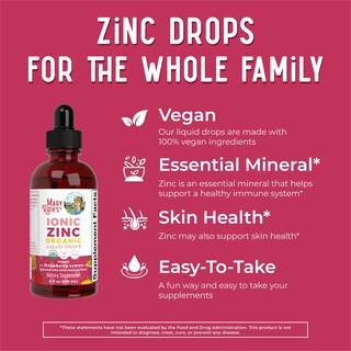 Foto 4 | Suplemento De Zinc Iónico Orgánico De Fresa Y Limón De Mary Ruth, 120 Ml - Venta Internacional.