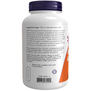 Foto 3 | Suplementos Now: Glucosamina Y Condroitina, 240 Cápsulas Vegetarianas - Venta Internacional.