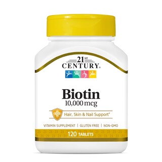 Foto 1 | Suplemento De Biotina Del Siglo Xxi En Tabletas De 10,000 Mcg 120 Tabletas - Venta Internacional.