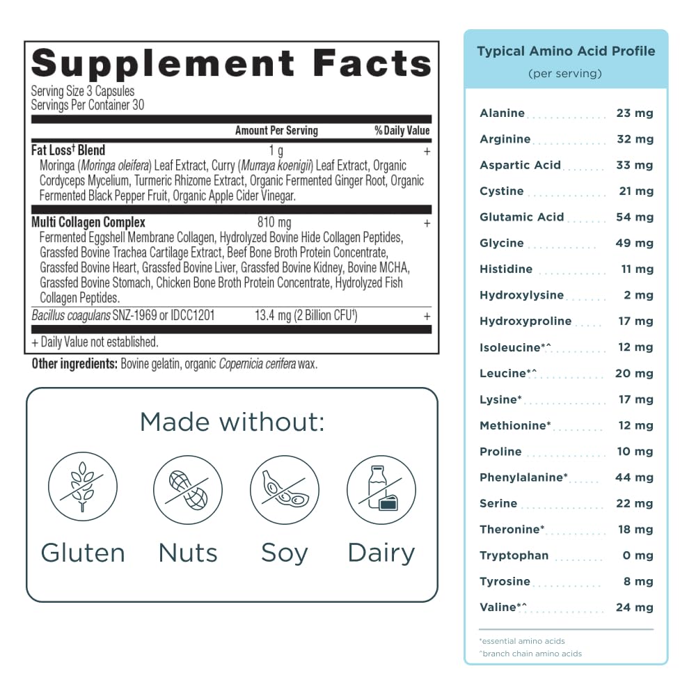 Foto 3 pulgar | Suplemento Ancient Nutrition Advanced Collagen Lean 90 Cápsulas - Venta Internacional.