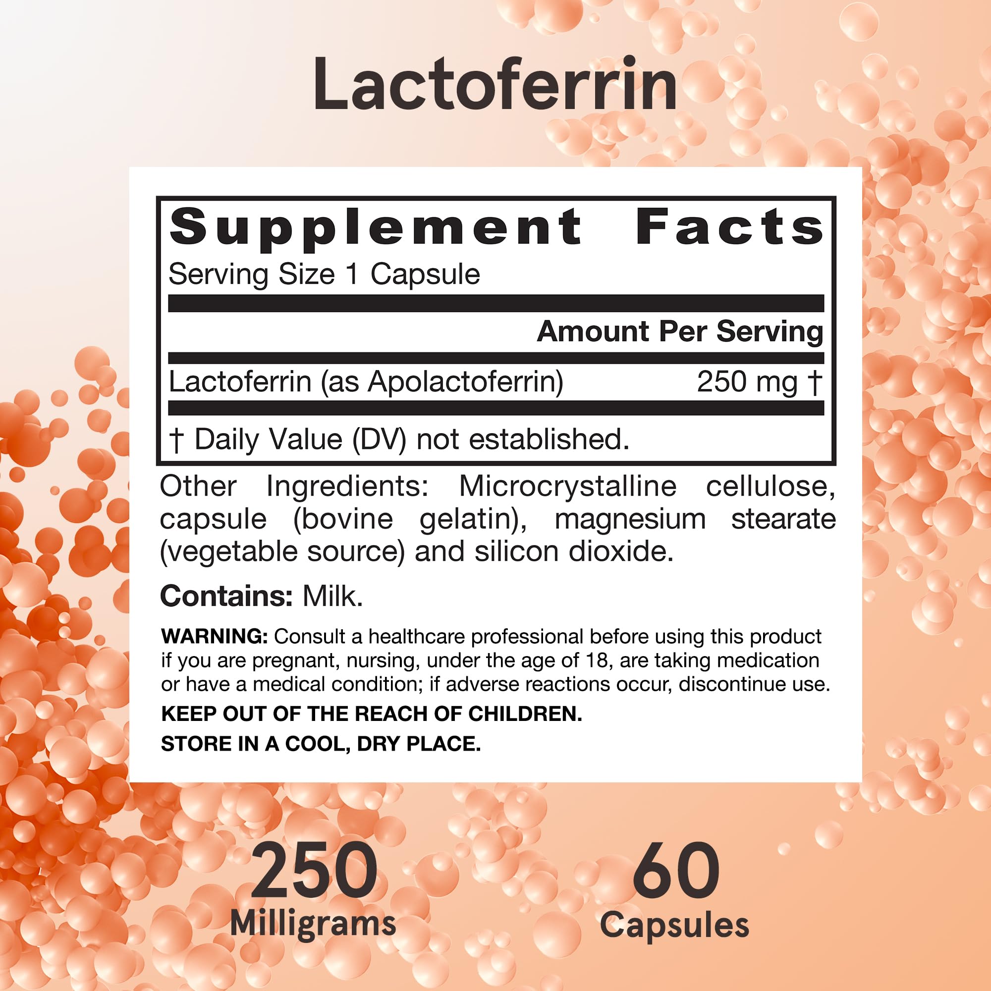 Foto 7 pulgar | Suplemento Jarrow Formulas De Lactoferrina 250 Mg 60 Cápsulas - Venta Internacional.