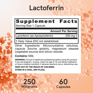 Foto 6 | Suplemento Jarrow Formulas De Lactoferrina 250 Mg 60 Cápsulas - Venta Internacional.