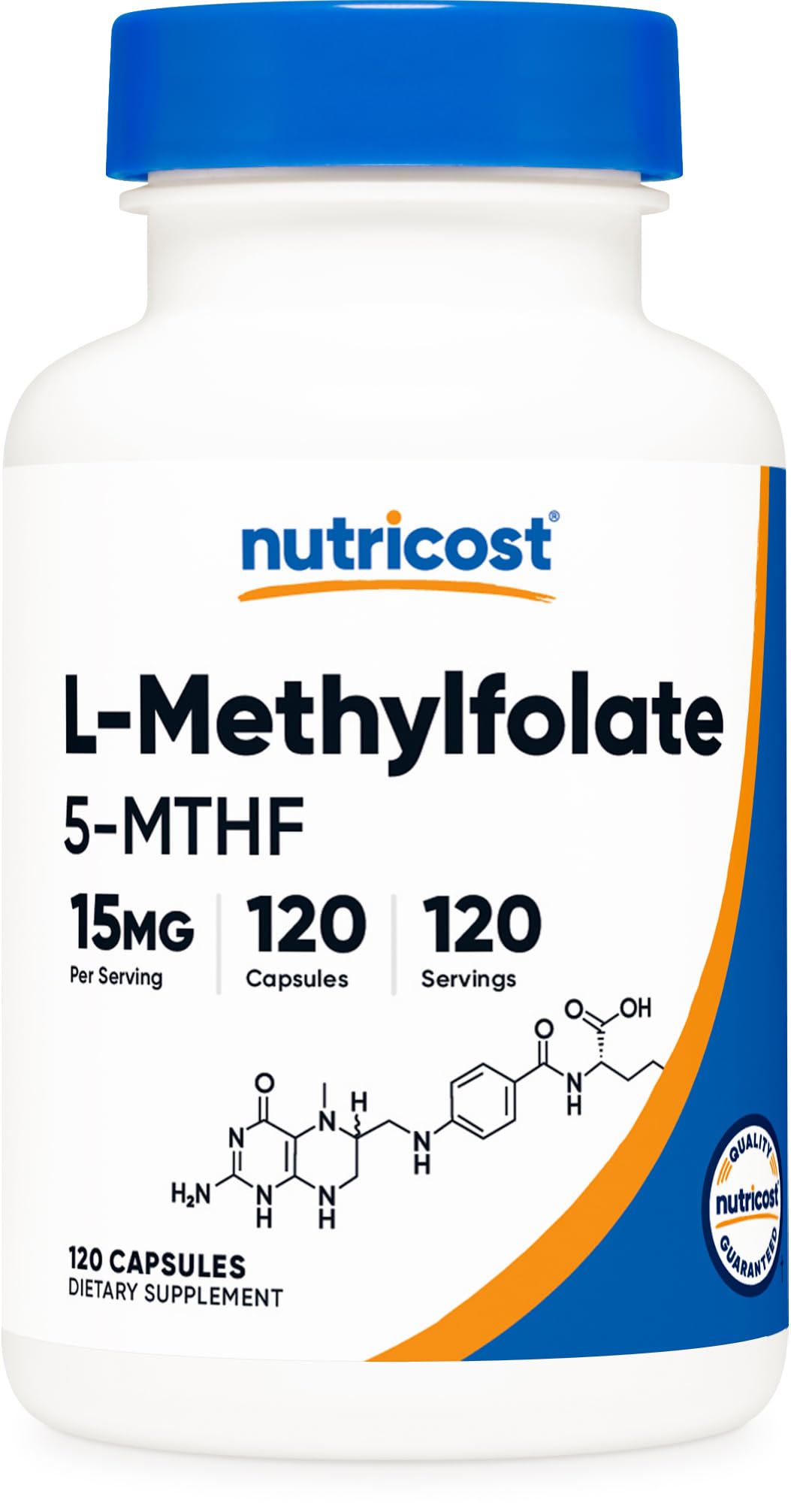 Foto 2 pulgar | Suplemento Nutricost De L-metilfolato, 15 Mg, 120 Cápsulas (5-mthf) - Venta Internacional.