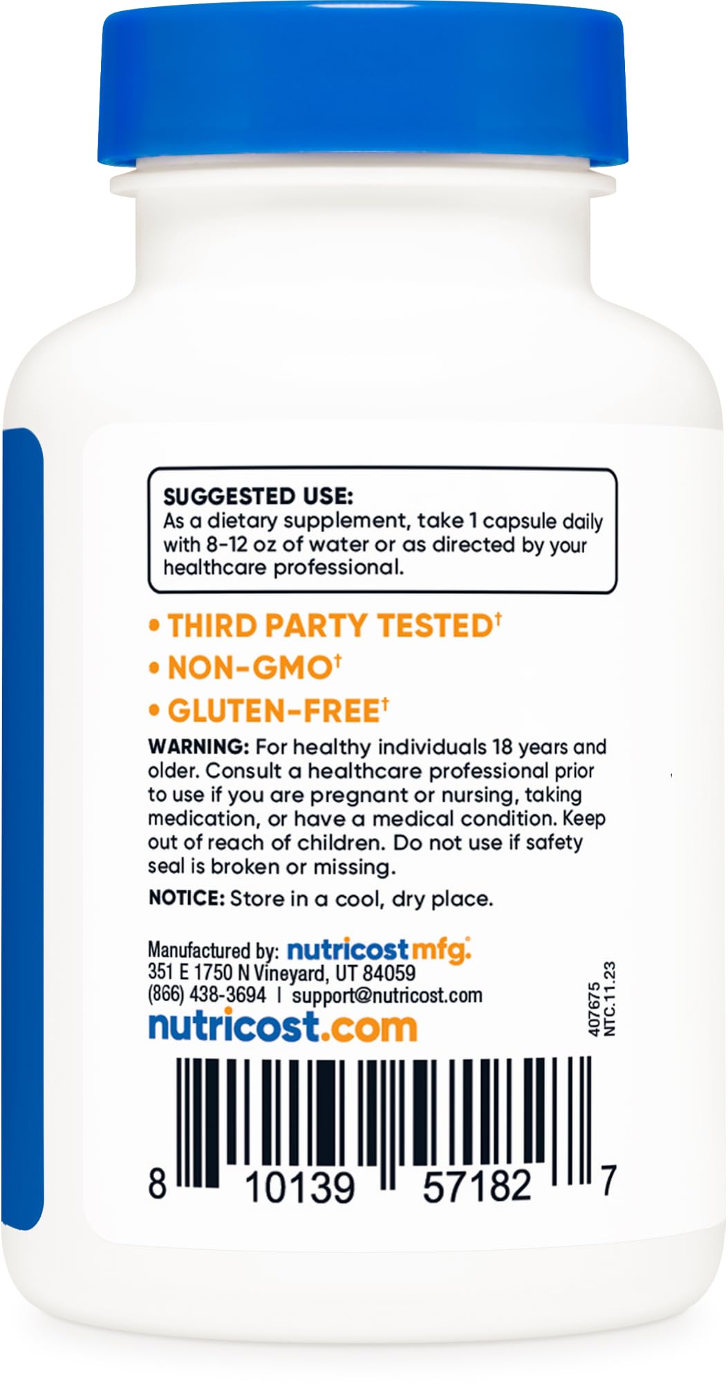 Foto 5 pulgar | Suplemento Nutricost De L-metilfolato, 15 Mg, 120 Cápsulas (5-mthf) - Venta Internacional.