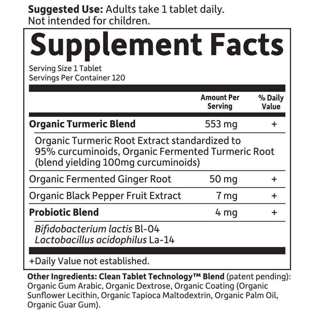 Foto 6 | Suplemento Garden Of Life Organics De Cúrcuma 120 Comprimidos - Venta Internacional.