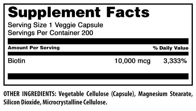 Foto 5 pulgar | Suplemento Amazing Formulas Con Biotina, 10 000 Mcg, 200 Cápsulas - Venta Internacional.