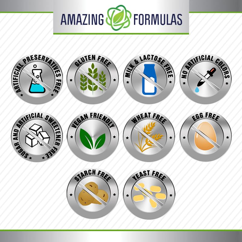 Foto 6 pulgar | Suplemento Amazing Formulas Con Biotina, 10 000 Mcg, 200 Cápsulas - Venta Internacional.