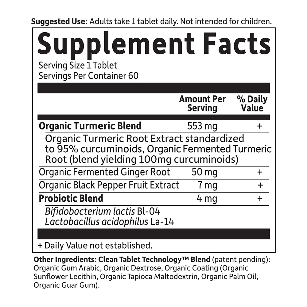 Foto 7 pulgar | Suplemento Garden Of Life Organics Con Cúrcuma, 60 Comprimidos - Venta Internacional.