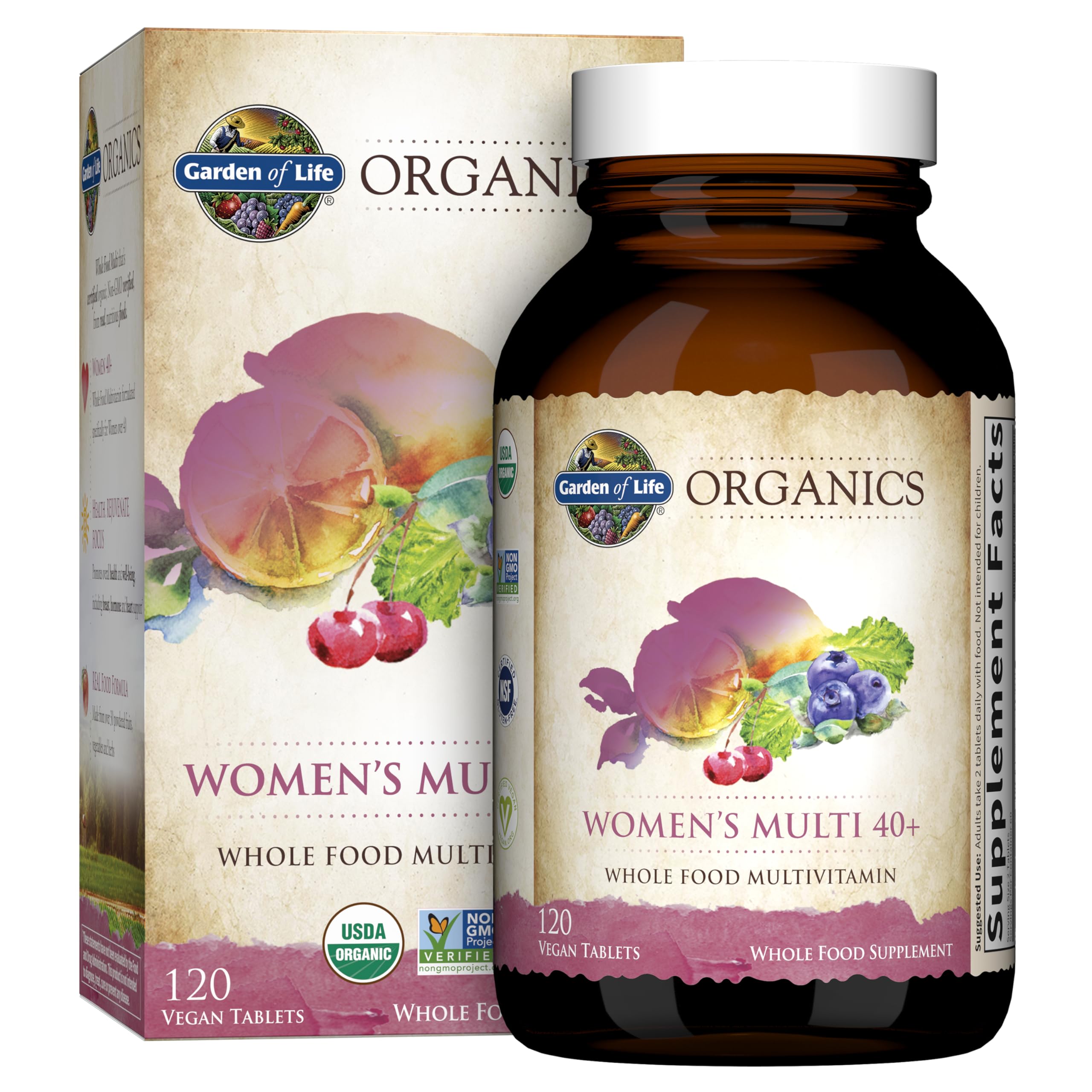 Suplemento Garden Of Life Organics Para Mujeres De Más De 40 A 120 Tabletas - Venta Internacional.