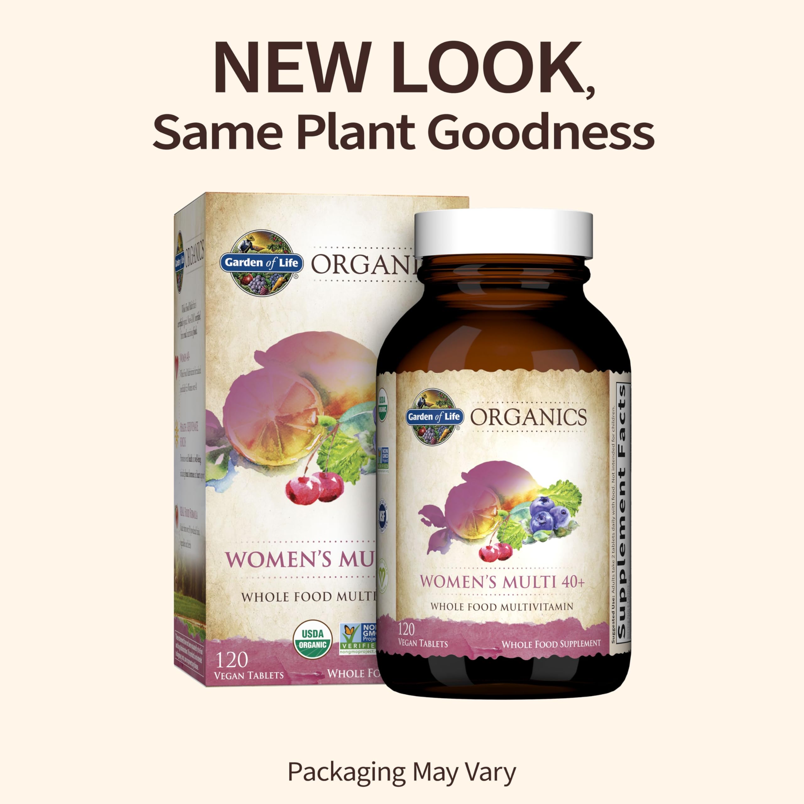 Foto 2 | Suplemento Garden Of Life Organics Para Mujeres De Más De 40 A 120 Tabletas - Venta Internacional.