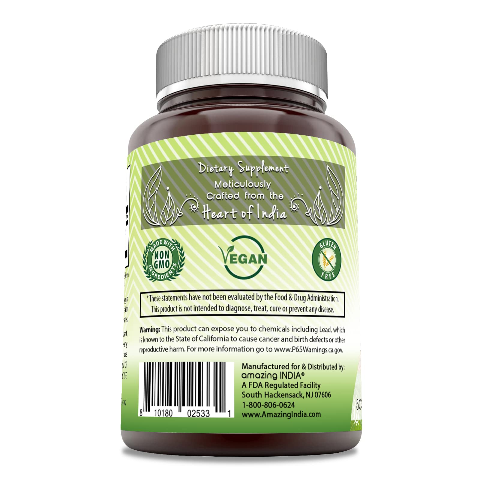 Foto 3 pulgar | Suplemento Amazing India Neem 500 Mg 120 Cápsulas Vegetarianas - Venta Internacional.