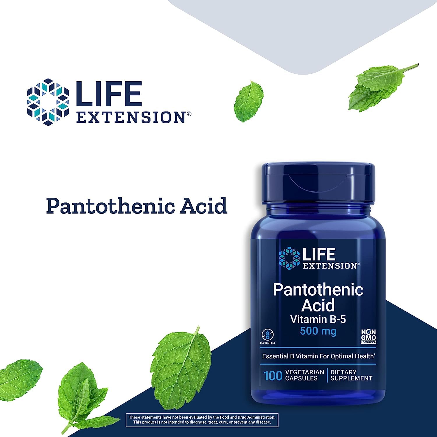 Foto 4 pulgar | Suplemento Life Extension De 500 Mg De Ácido Pantoténico Con Calcio - Venta Internacional.