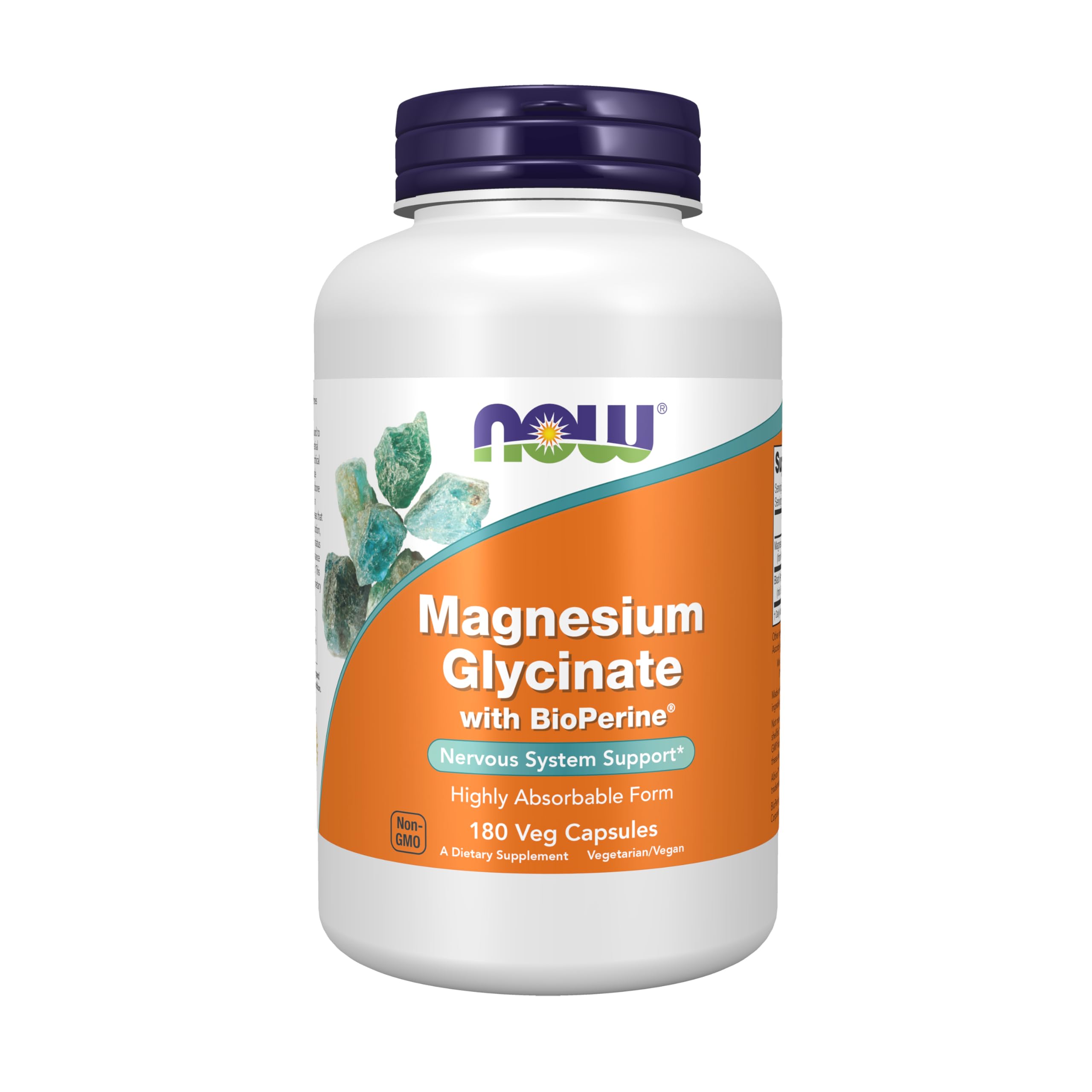 Suplementos Now Foods, Glicinato De Magnesio, 180 Cápsulas Vegetales - Venta Internacional.