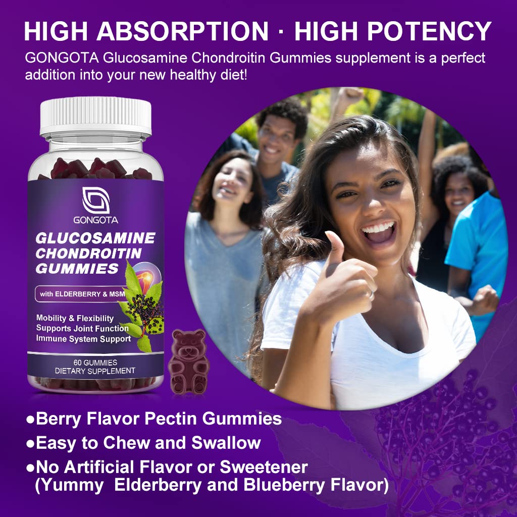 Foto 7 | Suplemento Gongota: Gomitas De Glucosamina Y Condroitina, 1500 Mg - Venta Internacional.