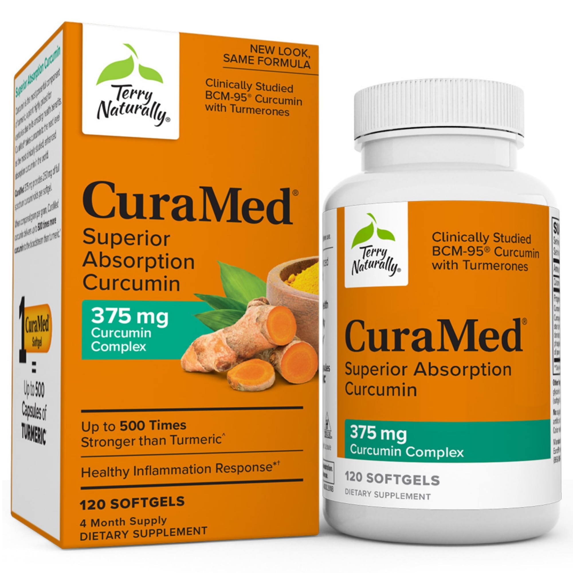 Suplemento Terry Naturally Curamed 375 Mg De Curcumina 120 Cápsulas Blandas - Venta Internacional.