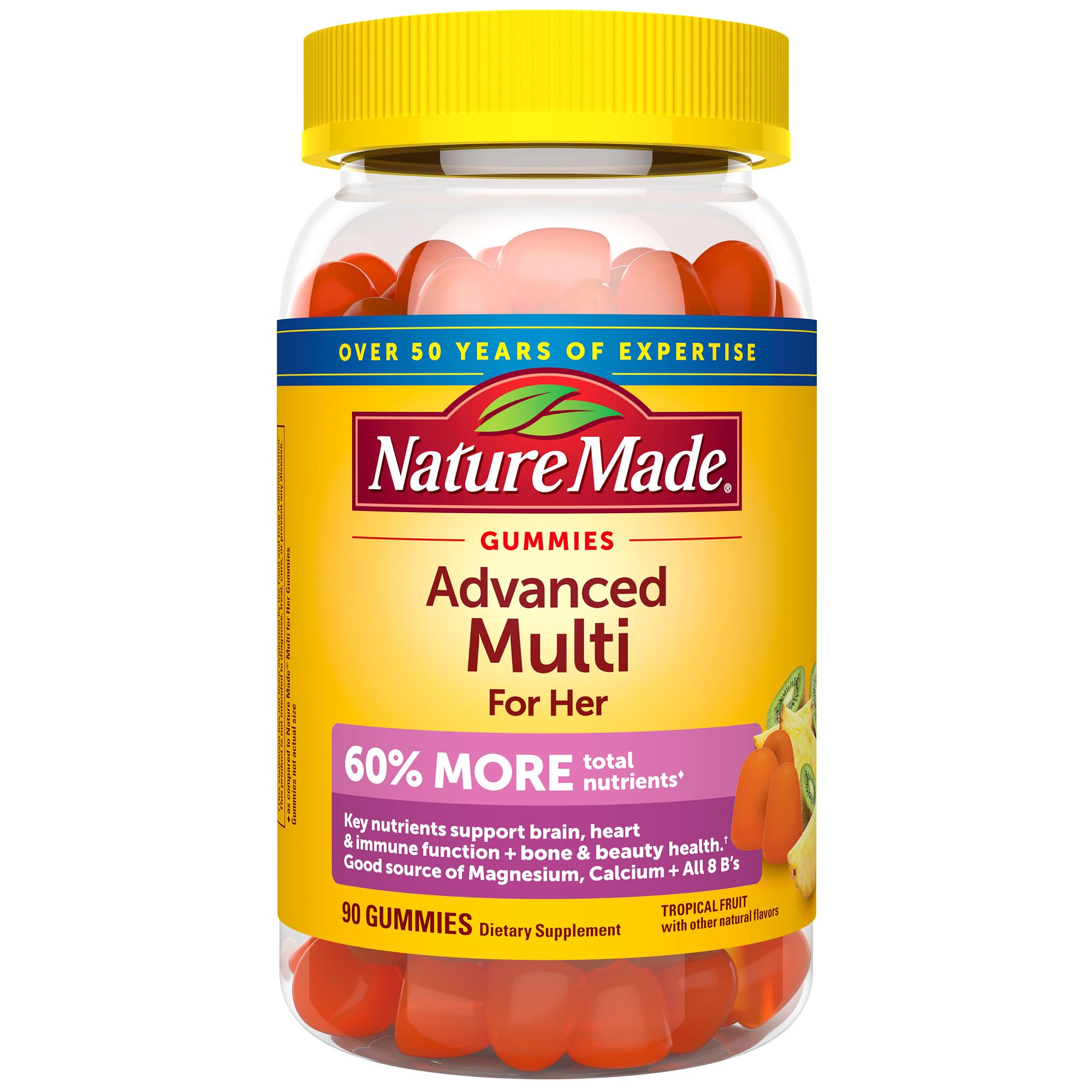 Foto 2 pulgar | Gomitas Multivitamínicas Nature Made Advanced Para Mujer 90u - Venta Internacional.