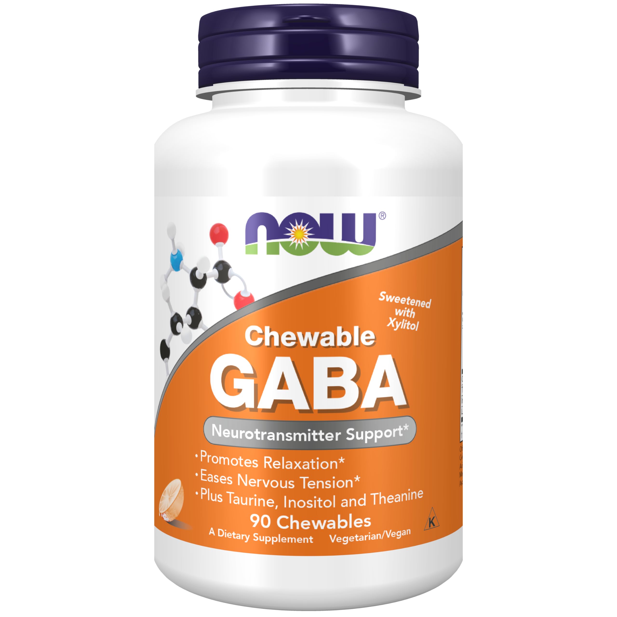 Foto 2 pulgar | Supplement Now Foods Gaba (ácido Gamma-aminobutírico) 90 Comprimidos Masticables - Venta Internacional.