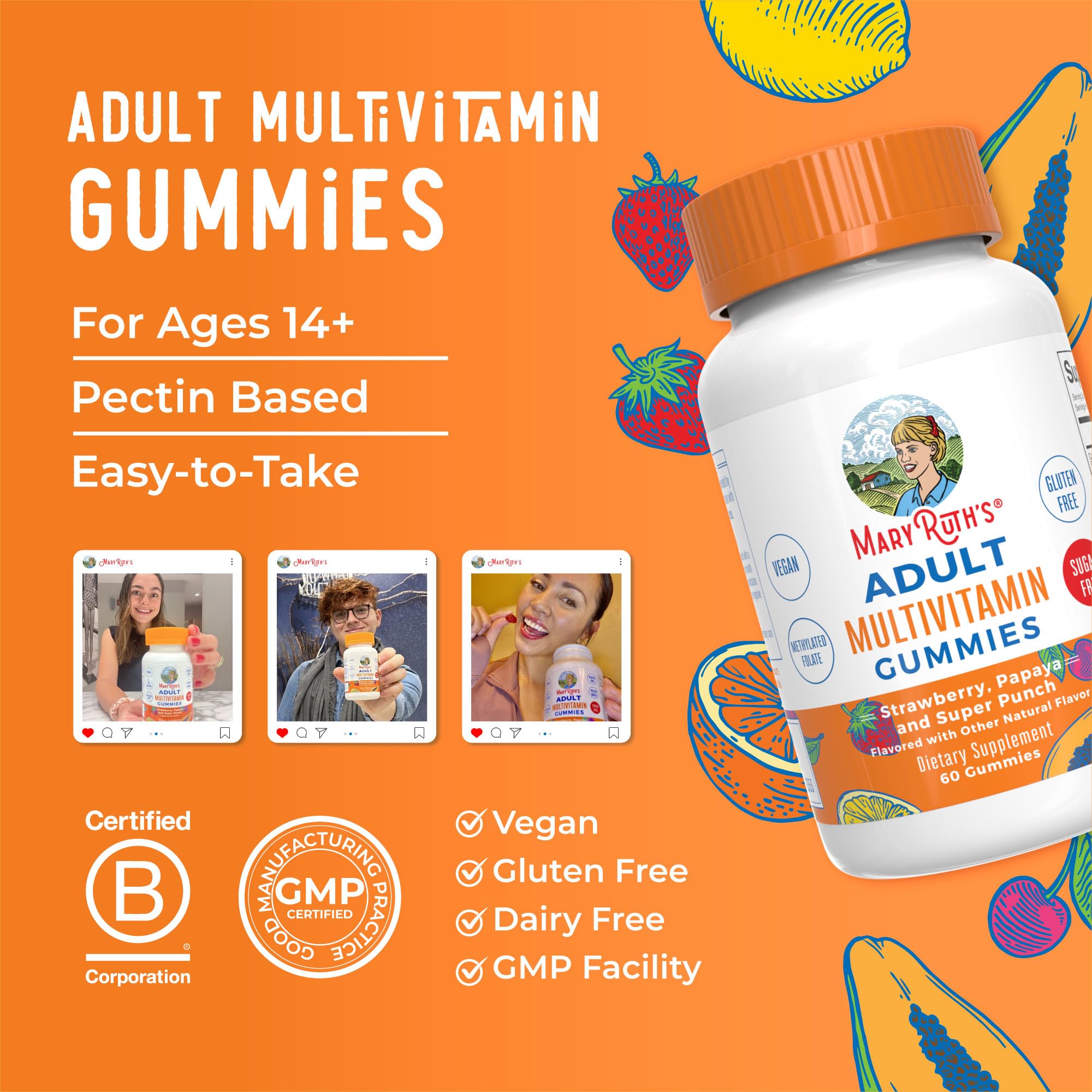 Foto 8 pulgar | Gomitas Multivitamínicas Maryruth Organics, 60 Unidades - Venta Internacional.
