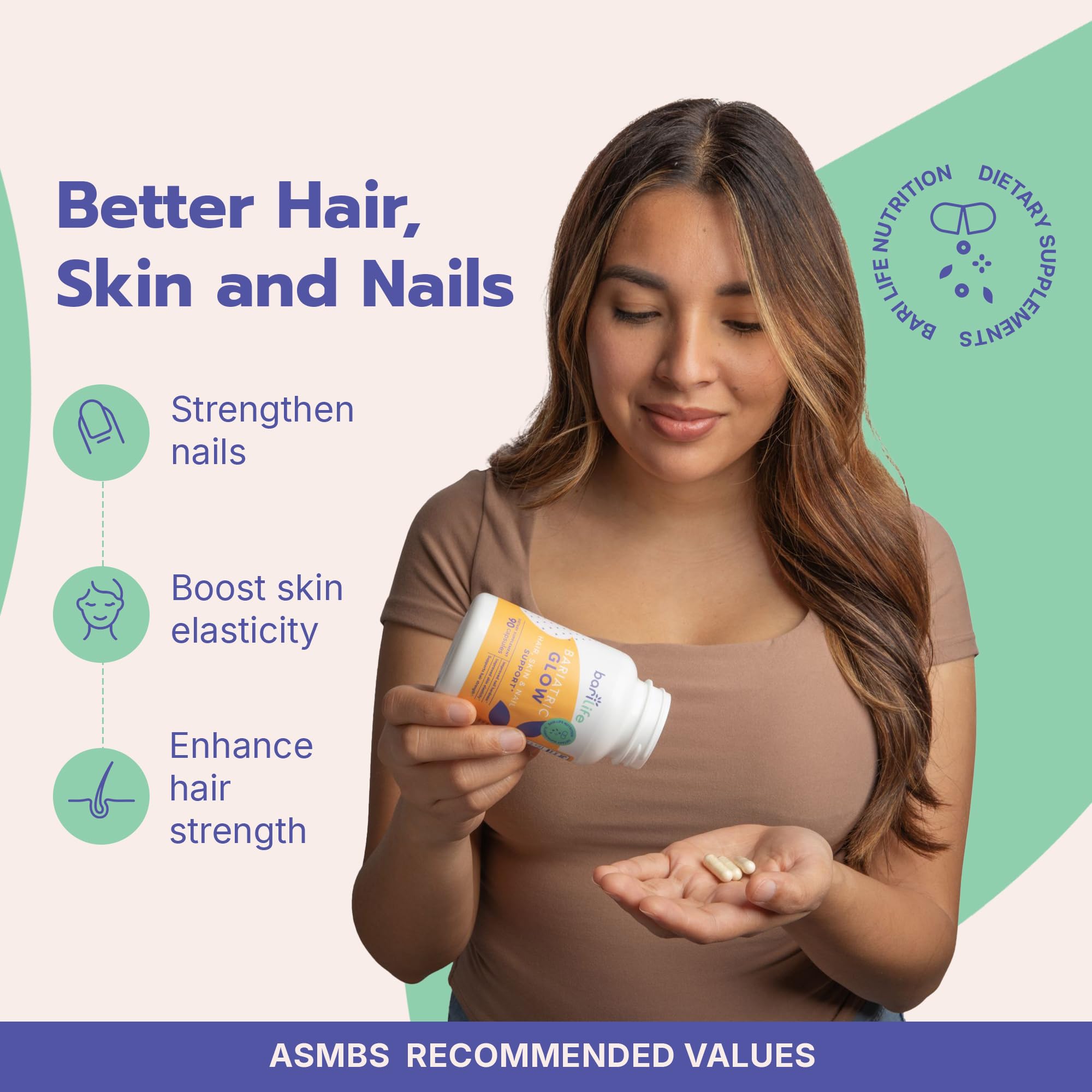 Foto 4 pulgar | Suplemento Bari Life Para Cabello, Piel Y Uñas Con Biotina Y Vitamina C - Venta Internacional.
