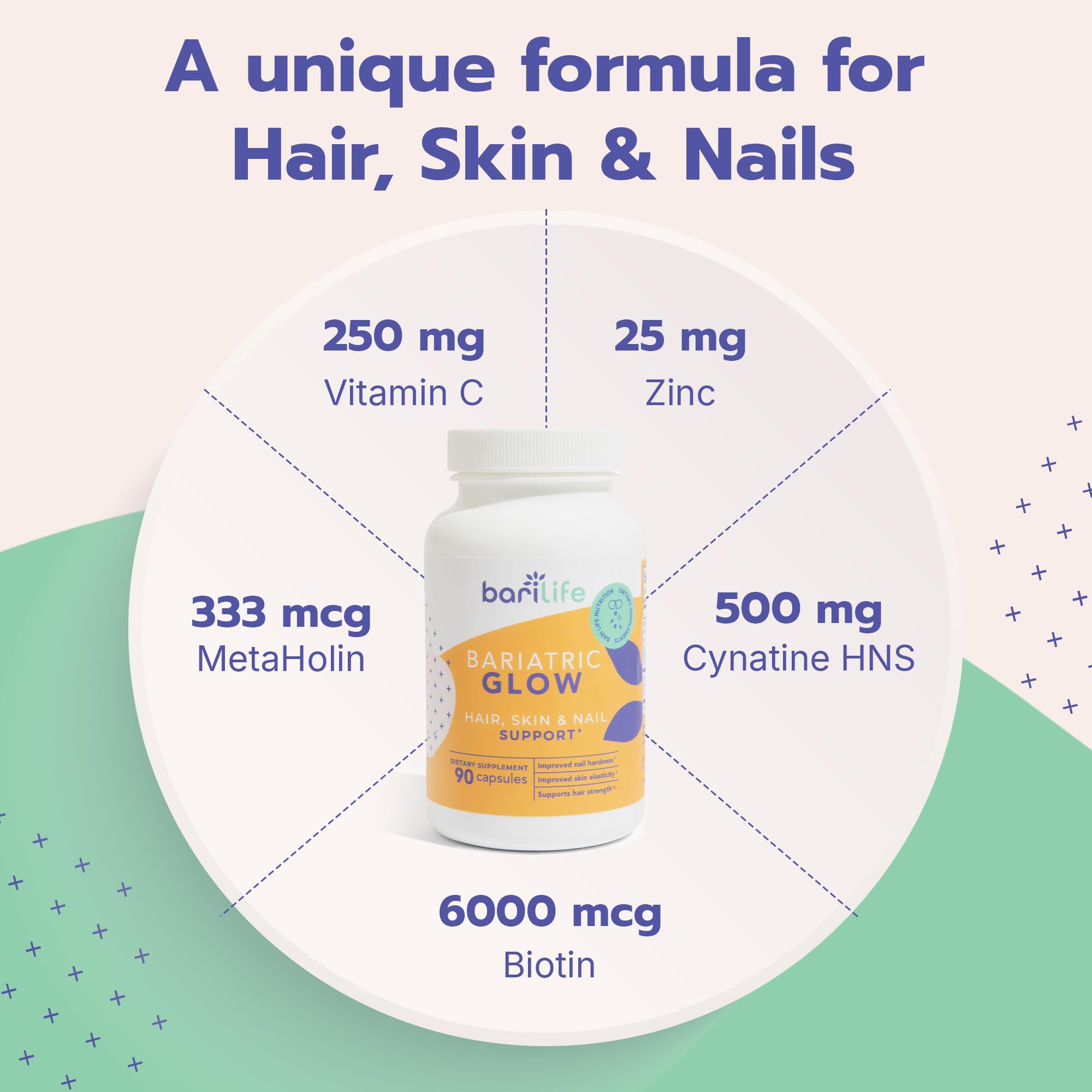 Foto 5 pulgar | Suplemento Bari Life Para Cabello, Piel Y Uñas Con Biotina Y Vitamina C - Venta Internacional.