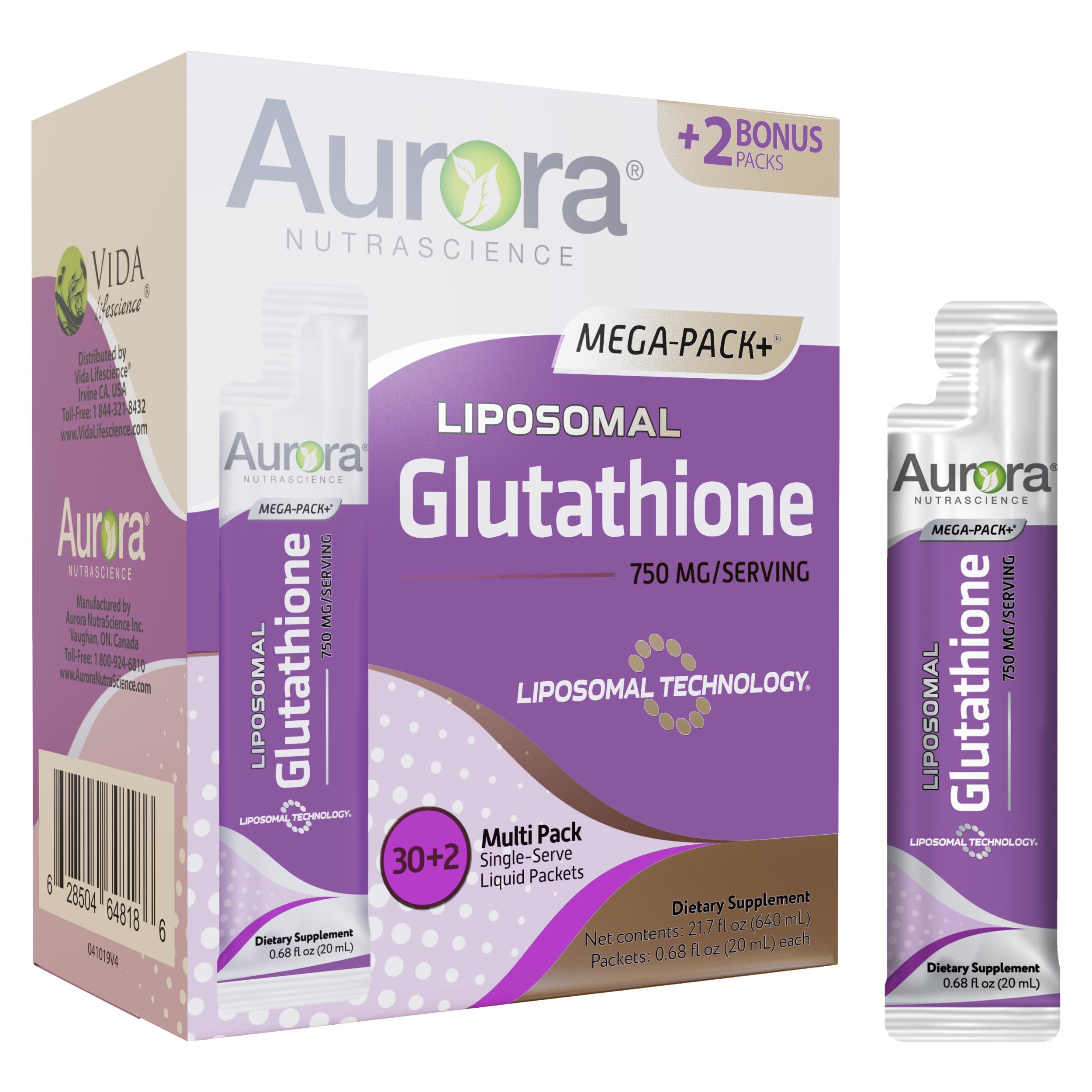 Foto 1 | Suplemento Vida Lifescience Aurora Nutrascience Glutatión Liposomal 640 Ml - Venta Internacional.