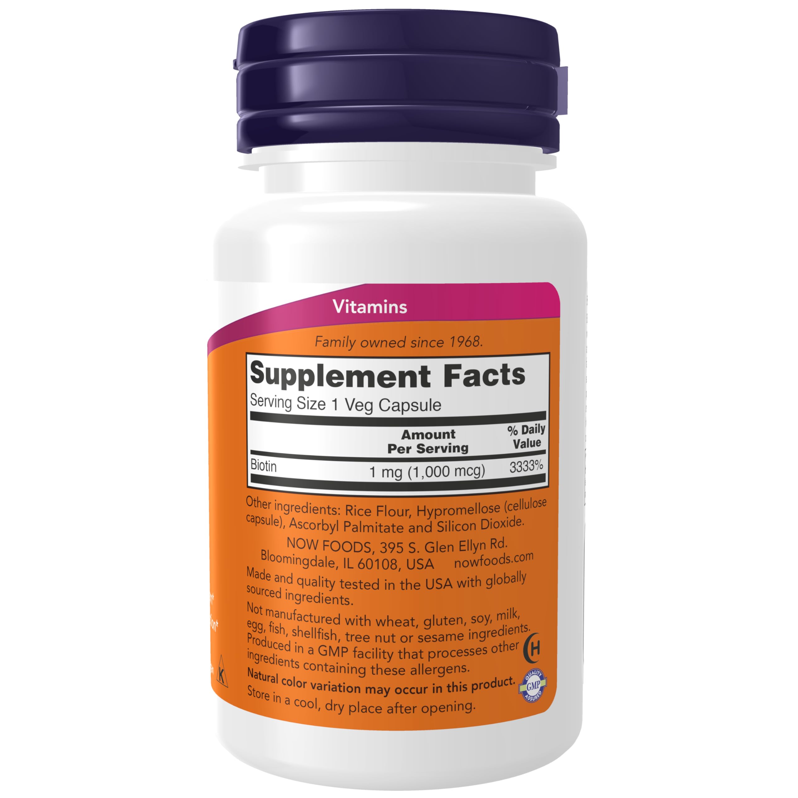 Foto 2 | Suplemento Now Foods Biotina 1000 Mcg 100 Cápsulas - Venta Internacional.