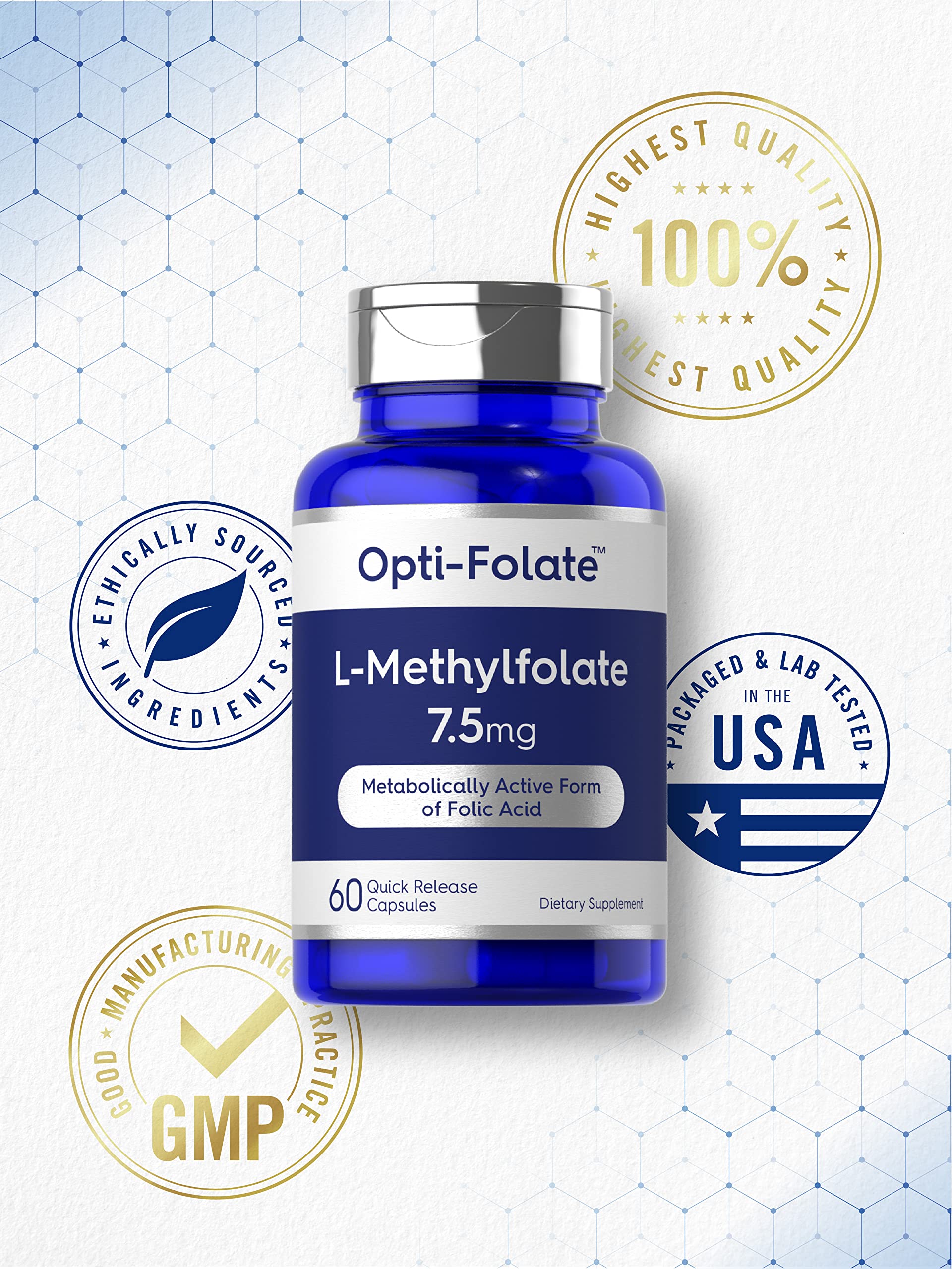 Foto 5 | Suplemento De Metilfolato Carlyle L 7,5 Mg 60 Cápsulas - Venta Internacional.