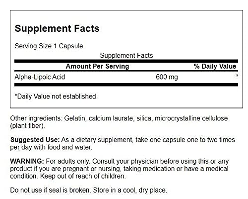 Foto 2 | Suplemento De Ácido Alfa Lipoico De Swanson 600 Mg (60 Cápsulas) X2 - Venta Internacional.