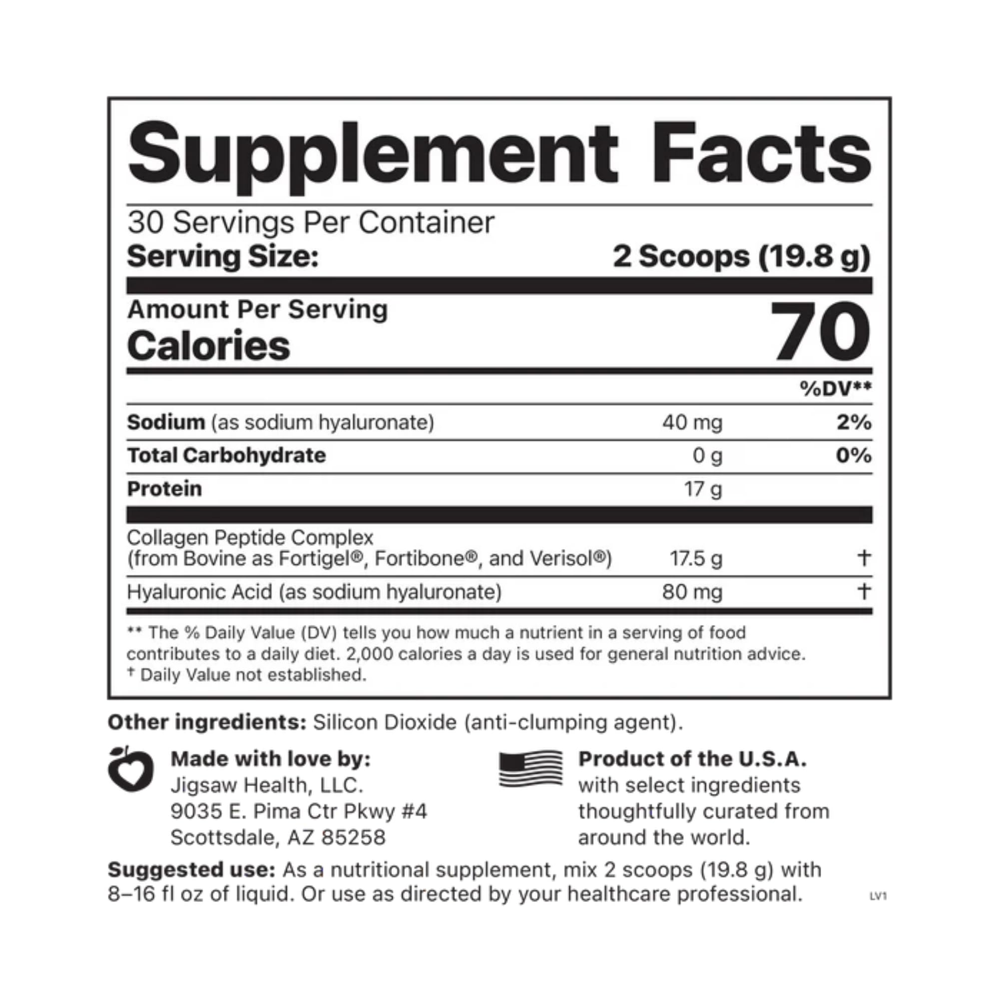 Foto 3 pulgar | Suplemento Jigsaw Health Collagen Boost Para 30 Porciones - Venta Internacional.