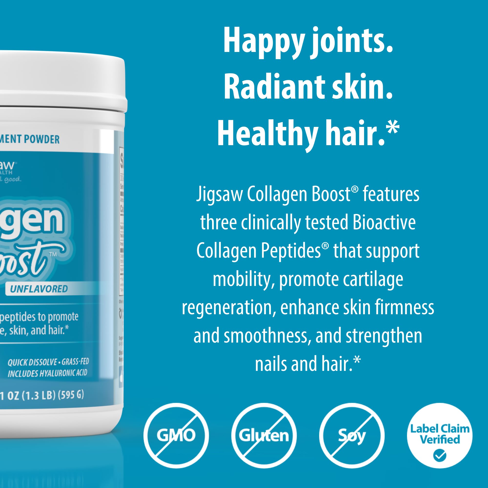 Foto 4 pulgar | Suplemento Jigsaw Health Collagen Boost Para 30 Porciones - Venta Internacional.