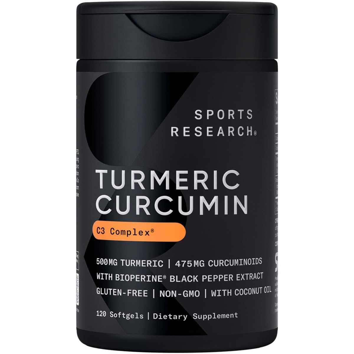 Foto 2 pulgar | Suplemento Del Complejo De Cúrcuma Y Curcumina C3 De Sports Research, 500 Mg - Venta Internacional.