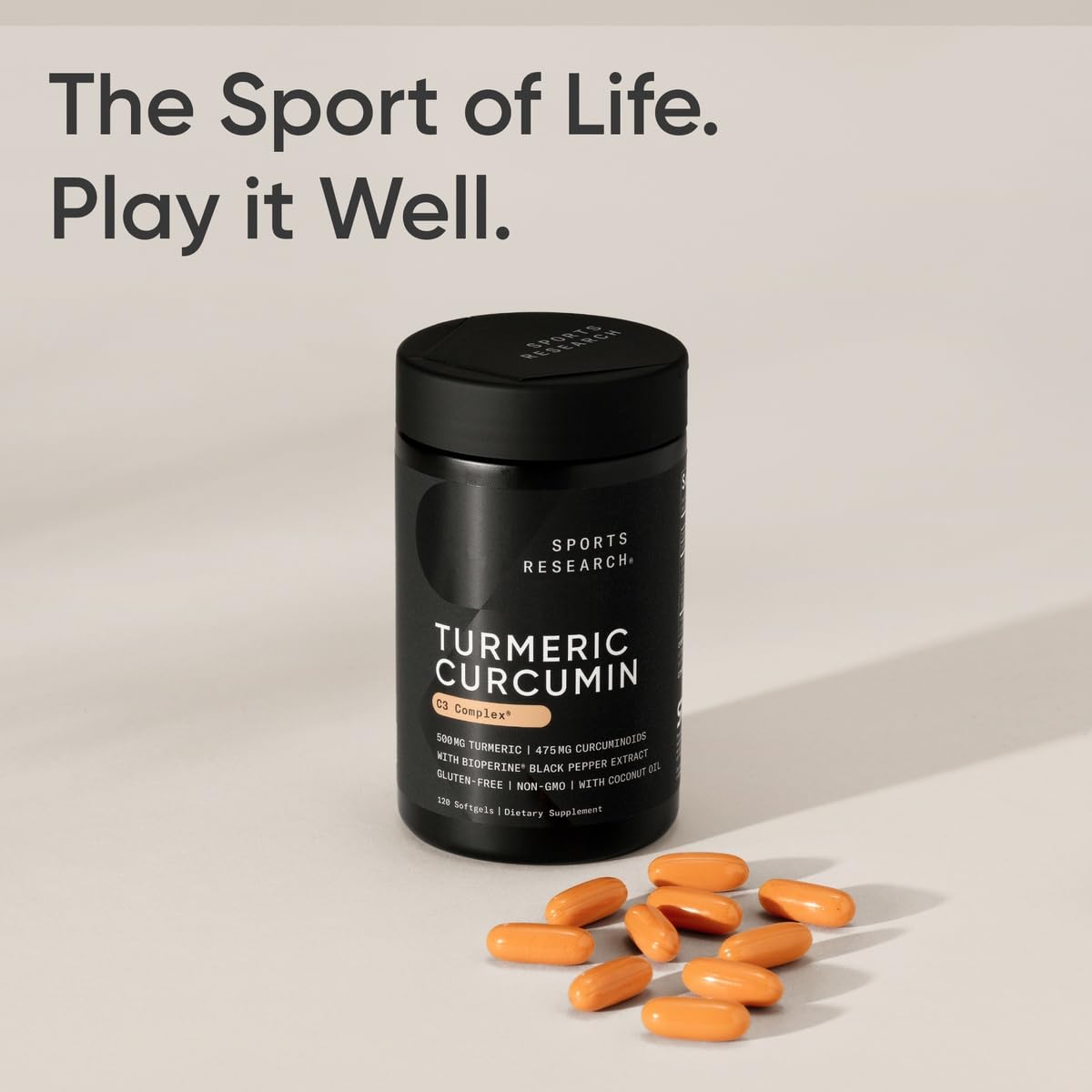 Foto 7 | Suplemento Del Complejo De Cúrcuma Y Curcumina C3 De Sports Research, 500 Mg - Venta Internacional.