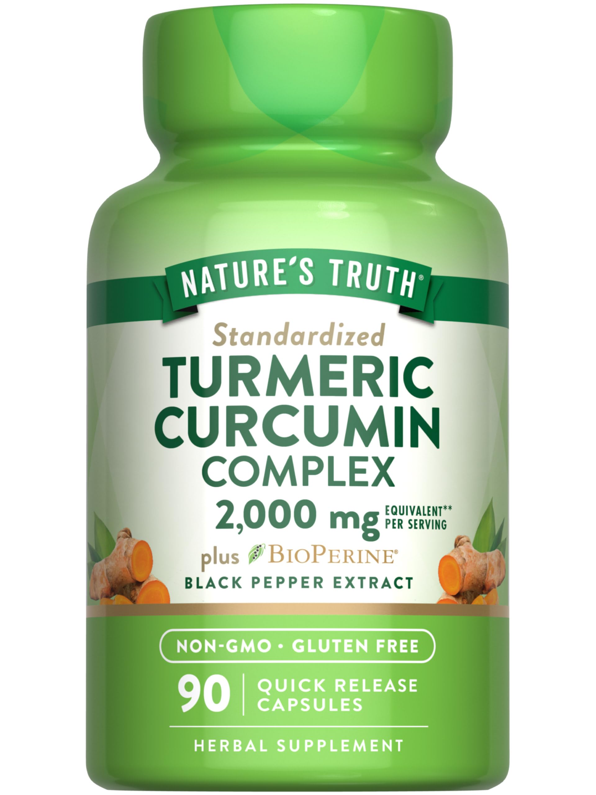 Foto 2 pulgar | Suplemento Nature's Truth, Cúrcuma Y Curcumina, 2000 Mg, 90 Cápsulas - Venta Internacional.