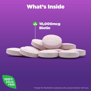 Foto 3 | Suplemento Natrol Beauty Biotina De 10000 Mcg Para Cabello, 200 Tabletas - Venta Internacional.
